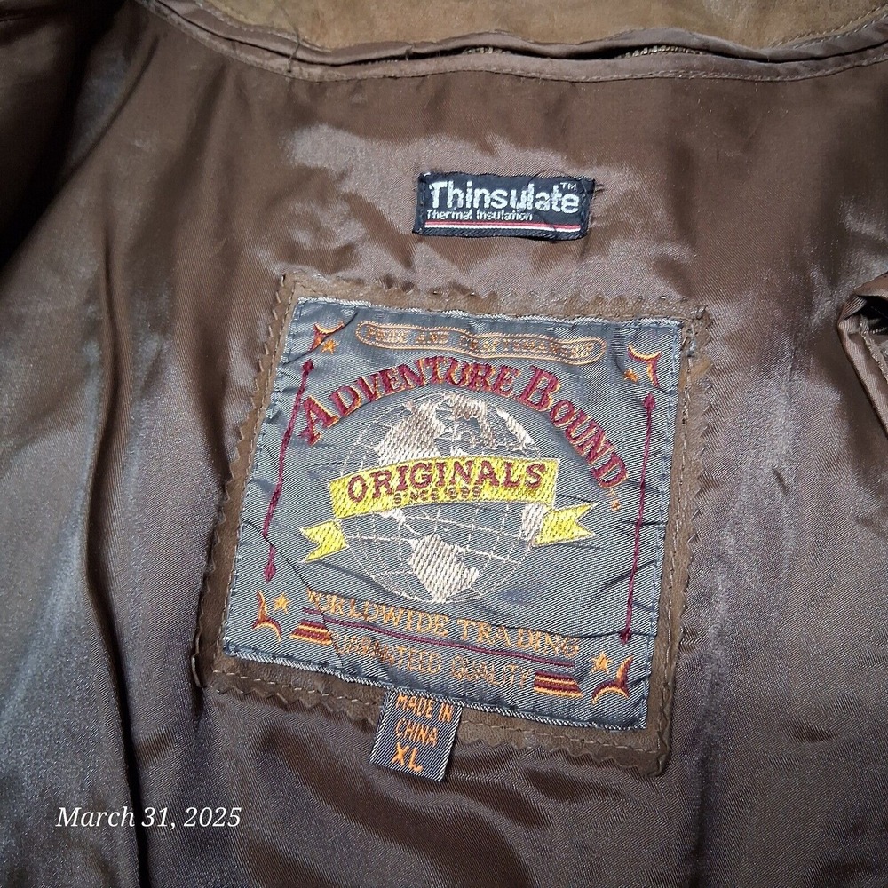 Vintage Wilsons Leather Adventure Bound Jacket Men Size XL  Boxy Aviator‎ - Picture 8 of 9